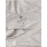 ICONIQUE - Open-collar Luxury sweatshirt - Cream